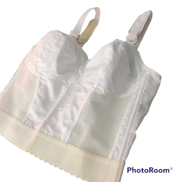 Vintage Other - Vintage Long Line Bullet Bra, Sears Corset Bra 38D, Wedding, Rockabilly, Pin Up